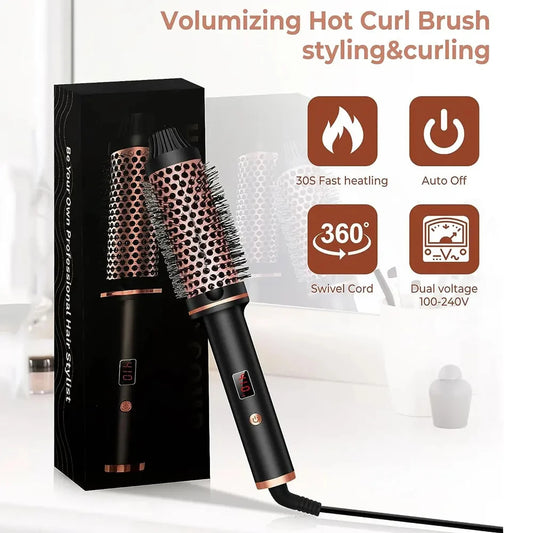 3-in-1 Ionic Straightening Brush – Smooth, Shine & Style in One Stroke